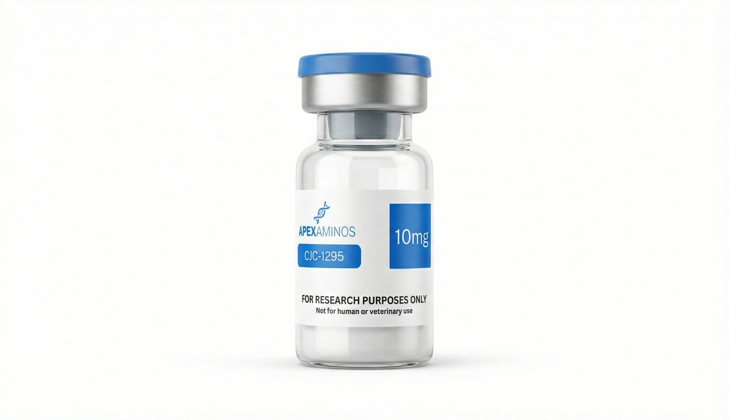 CJC-1295 No DAC 10mg CJC-1295 No DAC 10mg lyophilized peptide vials from Apex Aminos Canada.