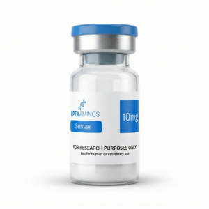 Semax 10mg lyophilized peptide vials from Apex Aminos Canada.